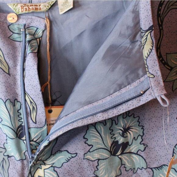 TOMMY BAHAMA 100% Silk Vintage Vines Pant in Lavender Size 14 - Picture 8 of 12